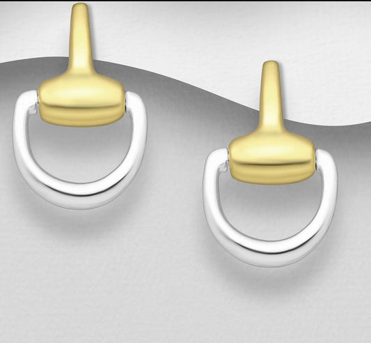 925 sterling silver horse drop earrings