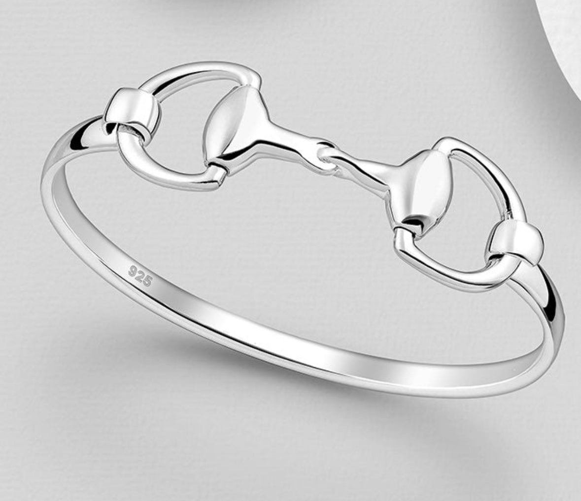 925 sterling silver beautiful snaffle bangle