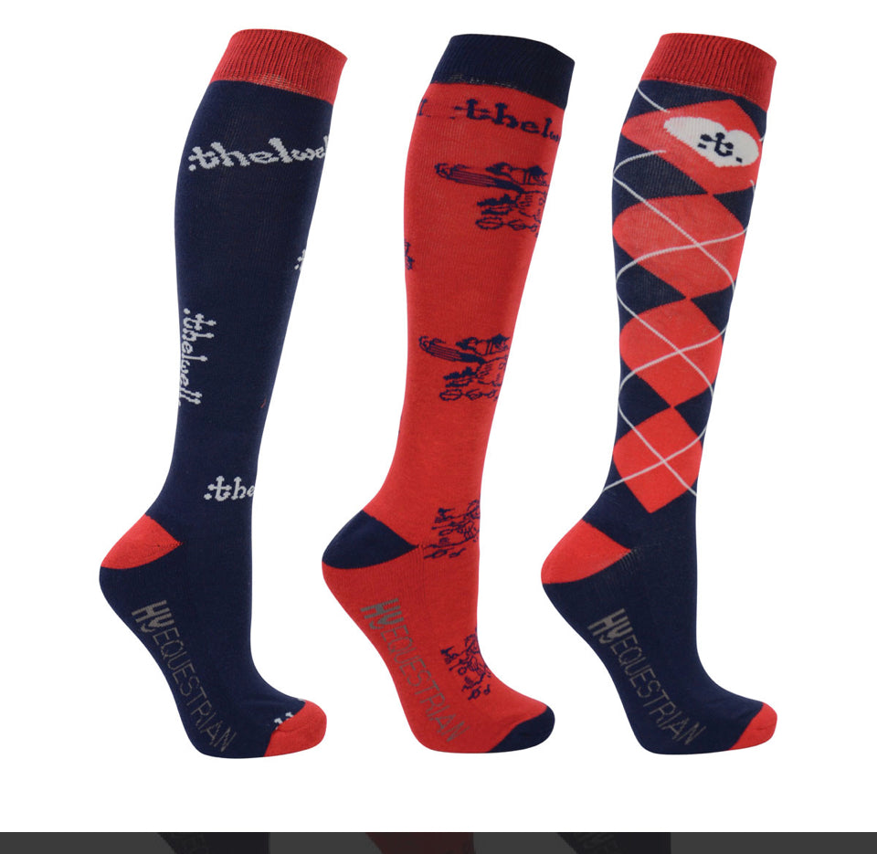 Thelwell junior kids long riding socks size 8-13