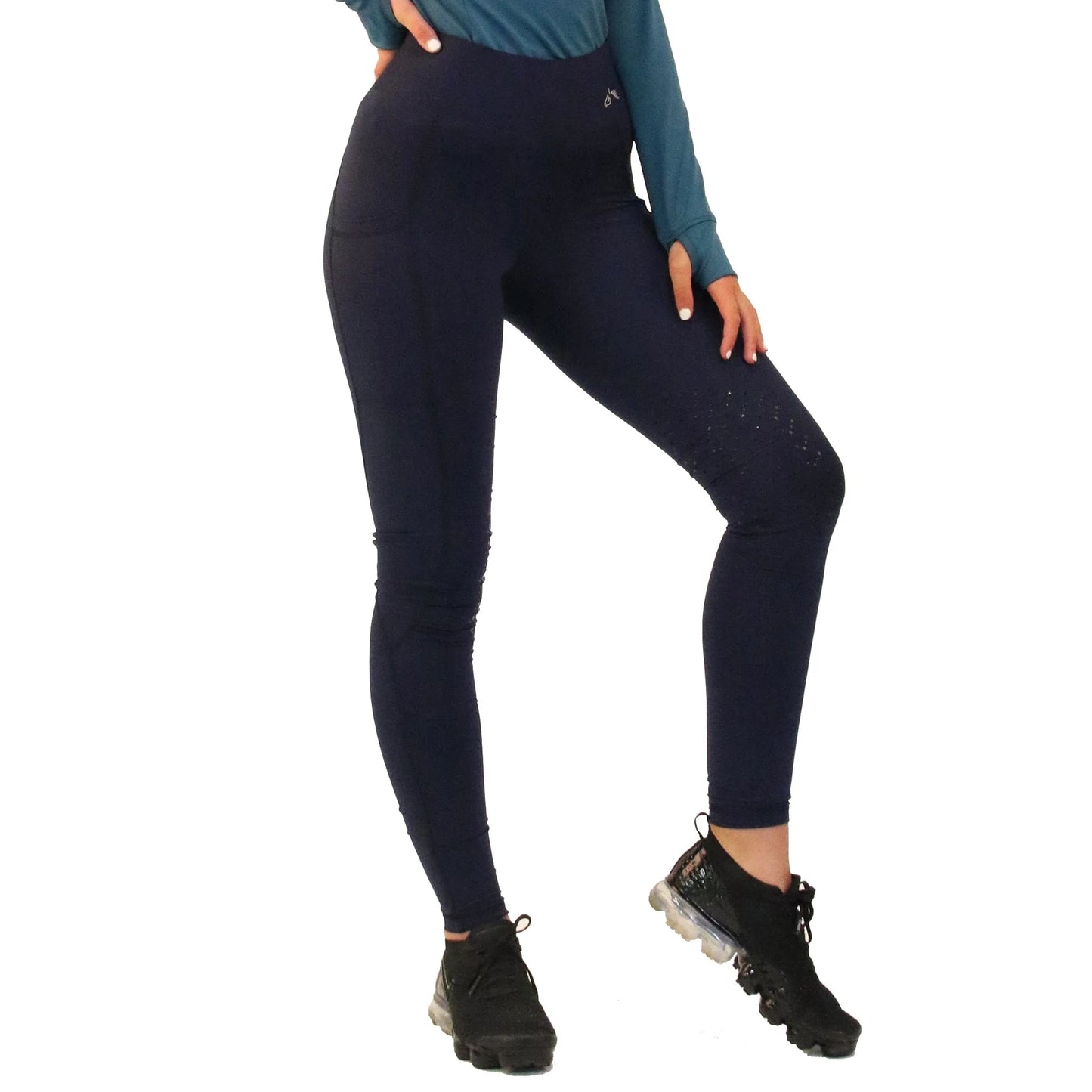 Gallop thermal lock winter silicon knee patch riding legging