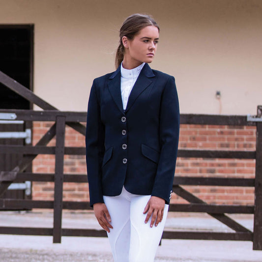 Mark Todd elite ladies showing jacket navy