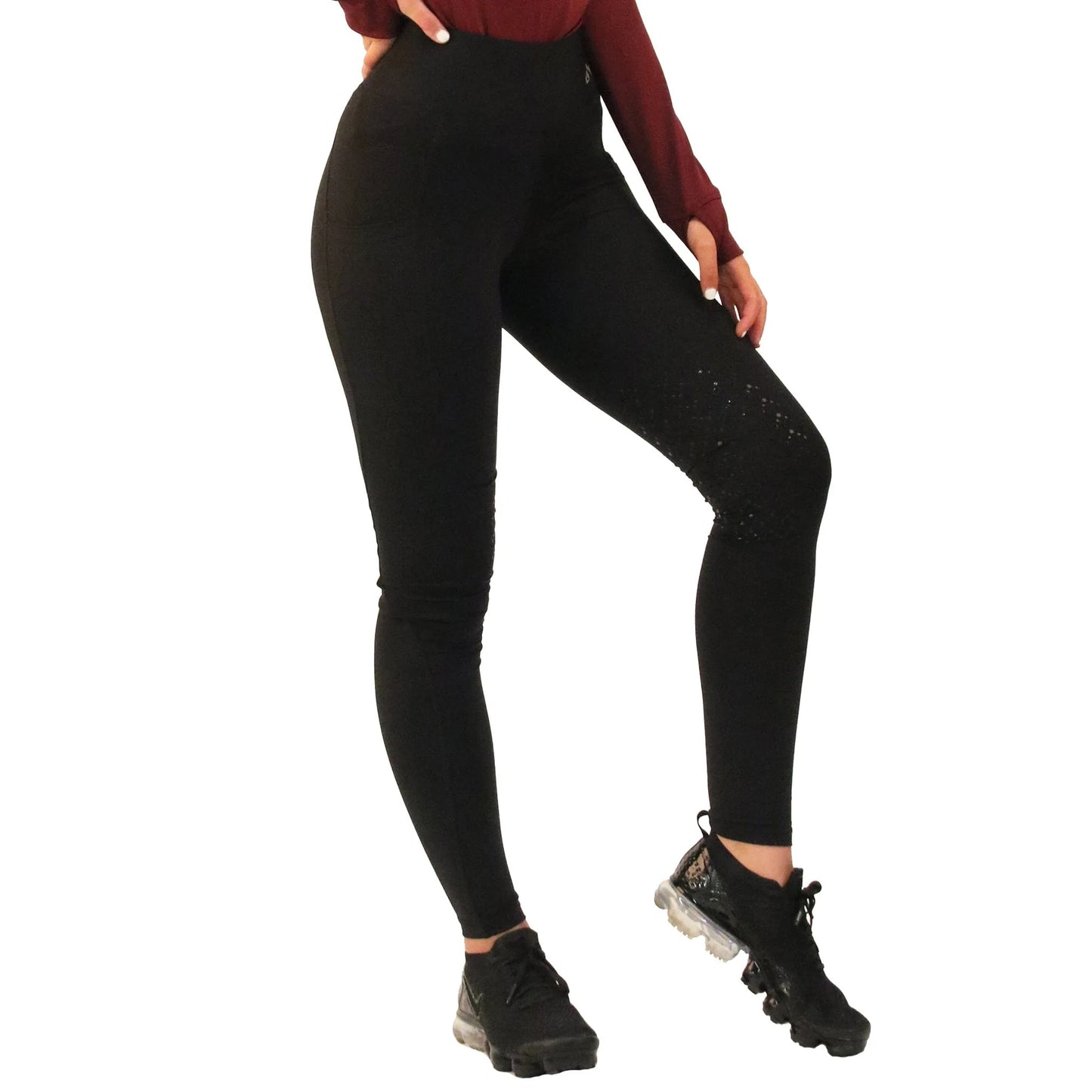 Gallop thermal lock winter silicon knee patch riding legging